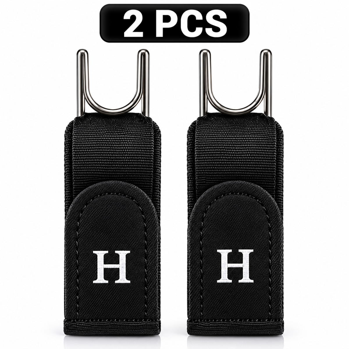 2Pcs Adjustable Buckleless Belt Hook Elastic Velcro Waist Buckle Waist Belt For