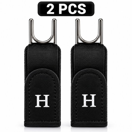 2Pcs Adjustable Buckleless Belt Hook Elastic Velcro Waist Buckle Waist Belt For