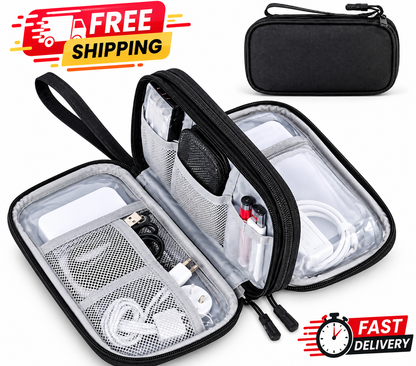 Portable Electronic Organizer Travel Cable Storage Bag Cord Case Accessories US
