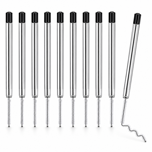 10Pc Ballpoint Pen Refills Black Ink 1mm Medium Tip Parker Style