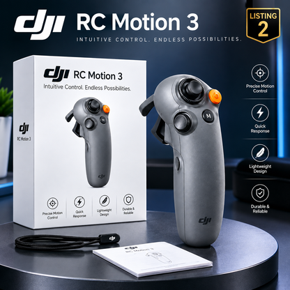 DJI RC Motion 3 Motion Controller – Advanced Handheld Remote for Compatible DJI Drones