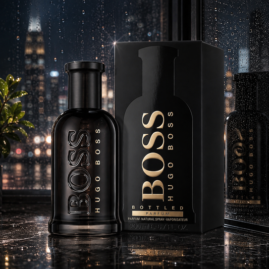 BOSS BOTTLED PARFUM-HUGO BOSS-MEN-SPRAY-3.3 OZ-100 ML-AUTHENTIC-MADE IN SPAIN