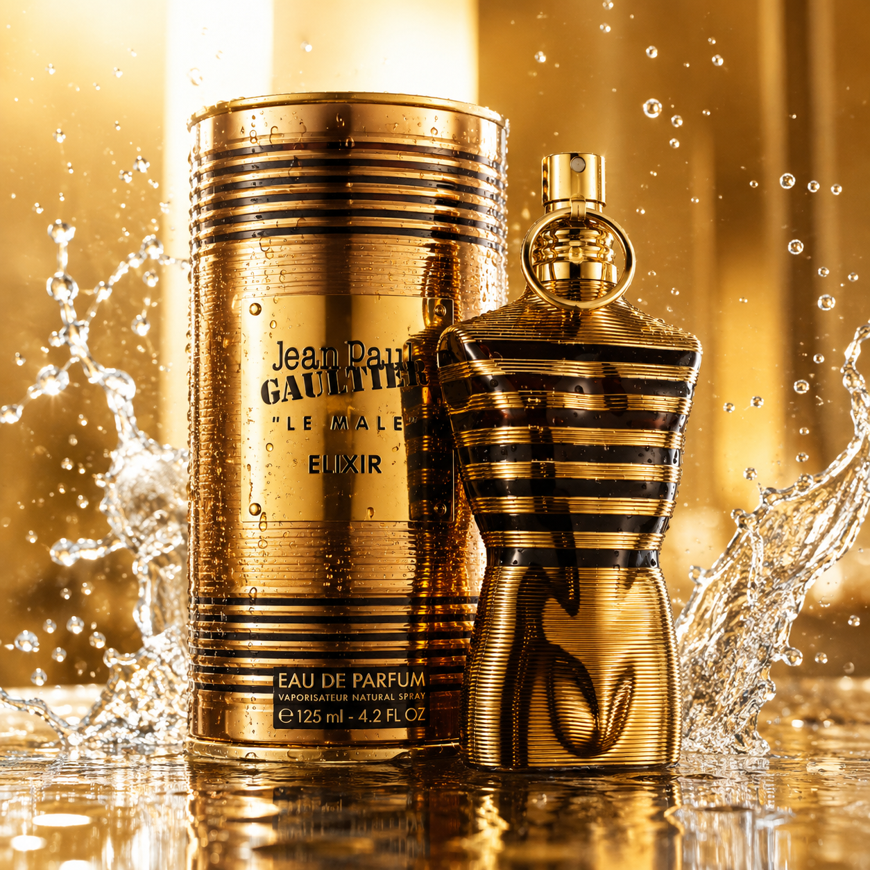 Jean Paul Gaultier Le Male Elixir by JPG, 4.2 oz Parfum Spray for Men