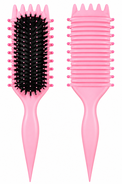 Bounce Curl Define Styling Brush - Frizz Preventing Curling Comb with Smooth Tex