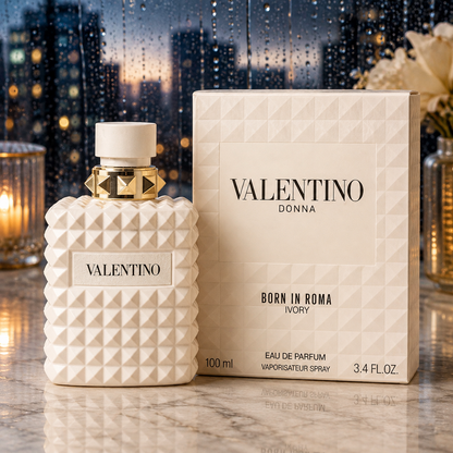 VALENTINO DONNA BORN IN ROMA IVORY EAU DE PARFUM SPRAY 3.4 Oz / 100 ml NEW
