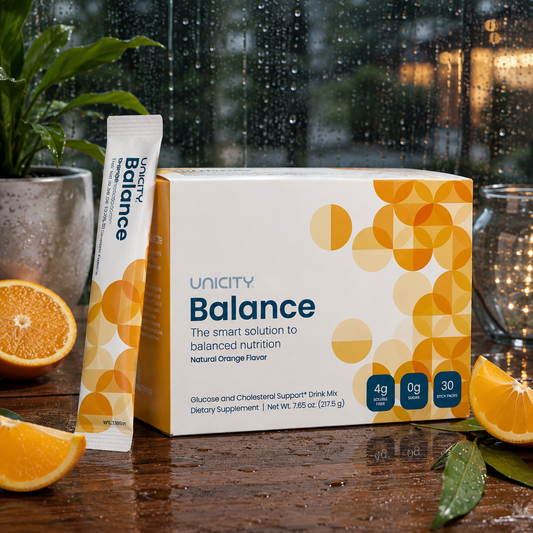 Unicity Balance Dietary Supplement NATURAL ORANGE, 30 Stick Packs - Exp. 4/2028