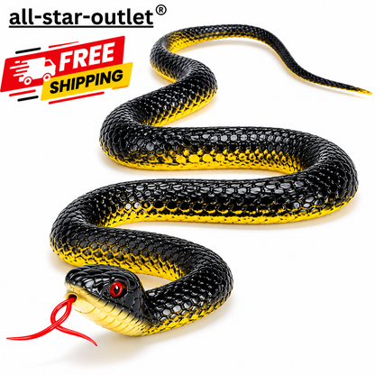 Share Fake Rubber Snake Toy, 45Cm Realistic Prank Trick Toy with Tongue Stick Out, Per