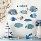 Coastal Fish Wall Decor – Colorful Ocean-Inspired Nautical Wall Art for Home & Beach House